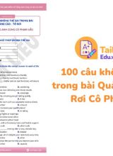 100 câu không thể sai trong bài Quảng Cáo - Tờ Rơi Cô Phạm Liễu
